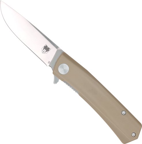 CobraTec CTSRPTAN Serpent Folder 3" D2 Blade G-10 Scales Tan
