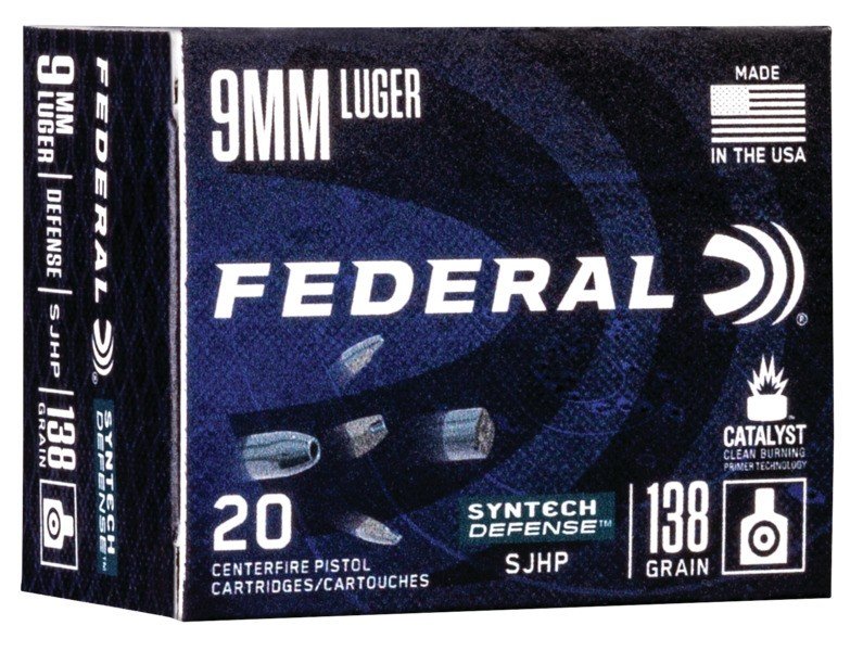 Buy Federal S9SJT1 Syntech Defense 9mm 138gr JHP Ammo 20 Rounds online