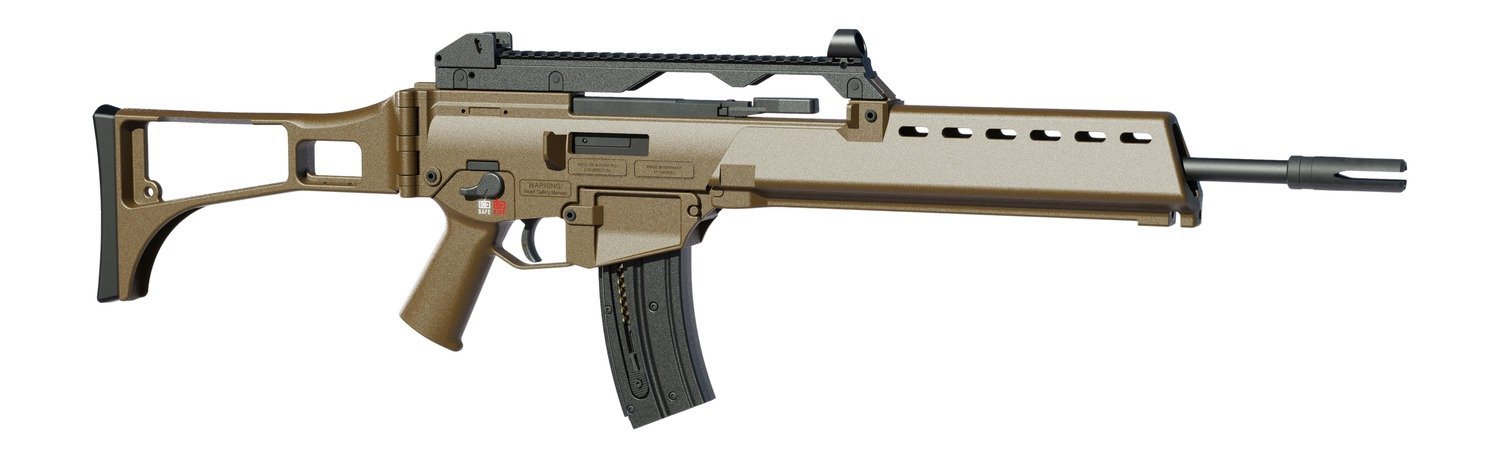Buy HK 81001321 G36 22 LR 20+1 18.13" Black Barrel w/Flash Suppressor, Flat Dark Earth Receiver w/Picatinny Rail, Flat Dark Earth Folding Synthetic Stock, Polymer Grip online