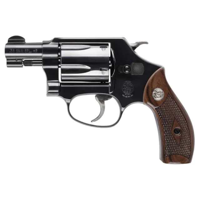 Buy S&W 36CLAS Revolver 38SP 5R Carbon Steel Blue Wood Grip 1.88" Barrel online
