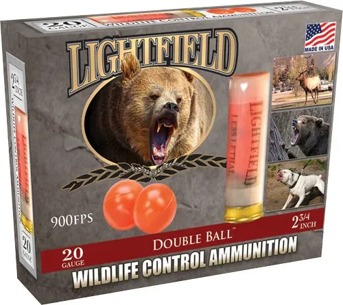 Lightfield Ammunition 20Ga 2.75" Double Ball 5RD 10Bx/Cs CWDB20 - Lightfield - 20