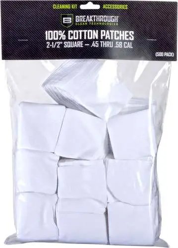 Breakthrough CLEANING PATCHES 2 1/2" SQUARE .45-.58 50 PACK