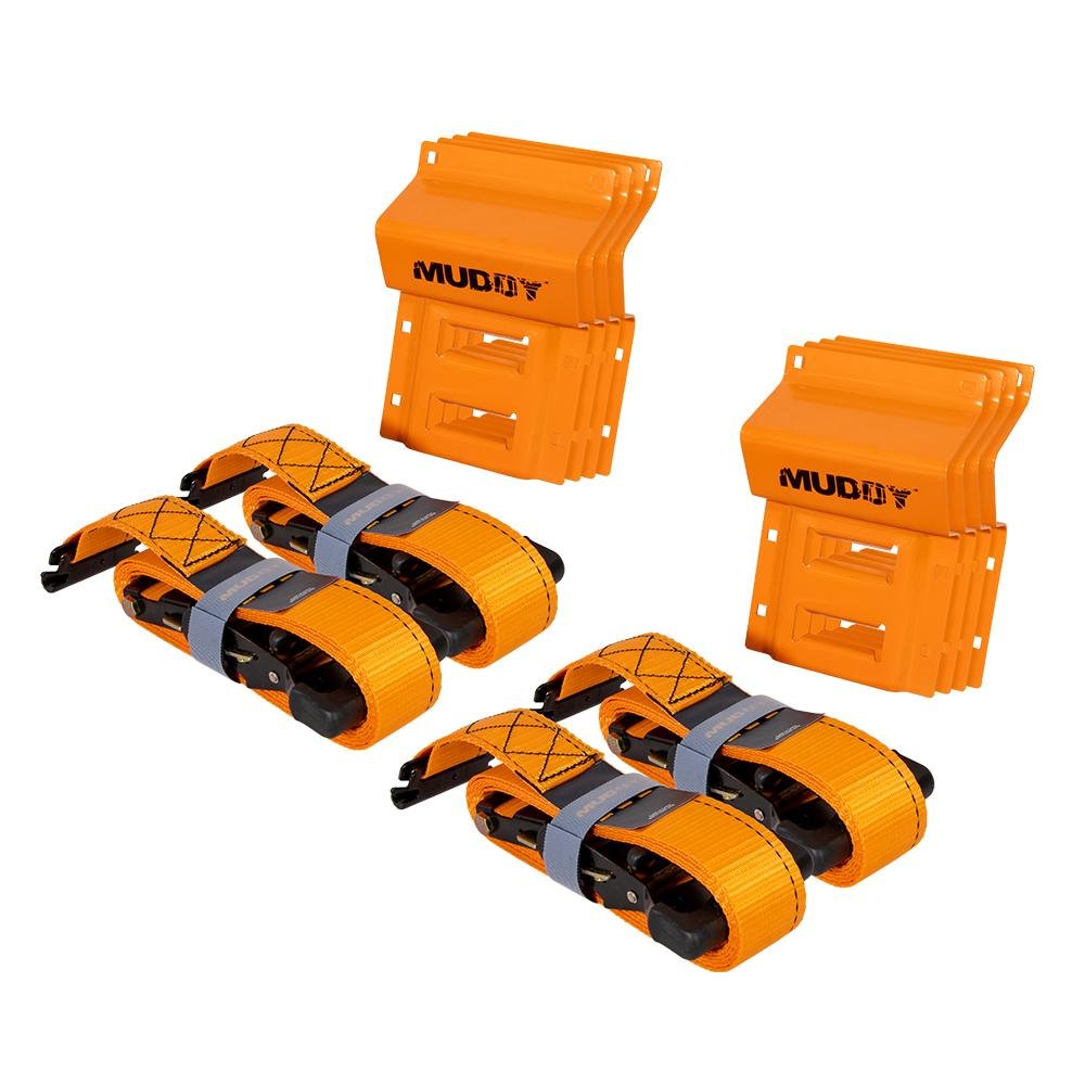 Buy Muddy UTV Wheel Chock Tie-Down Kit Orange 4/ct online