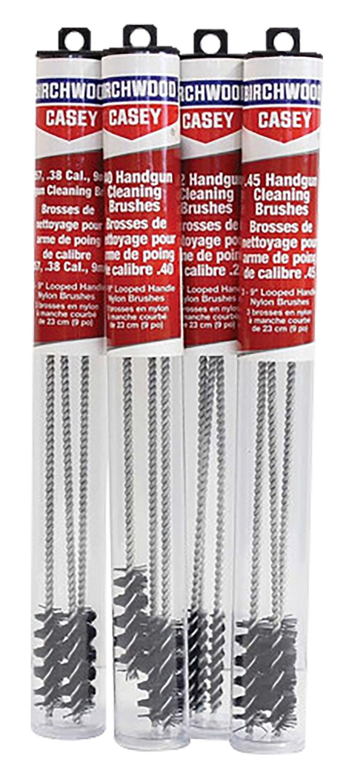 Birchwood Casey Looped Handgun Brushes 9" Nylon Bristle 3 Pack - .40 Cal - Birchwood Casey - .40