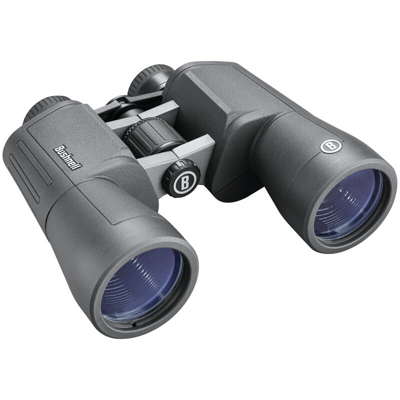Bushnell Powerview 2 12x50mm Binoculars - BK-7 Porro Prism, Black Rubber Armor, Aluminum Chassis - Bushnell