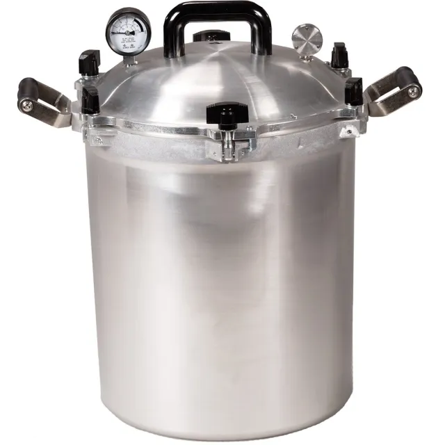All American 930 Pressure Cooker 30 Qt, Metal-to-Metal Seal, 5-15 PSI
