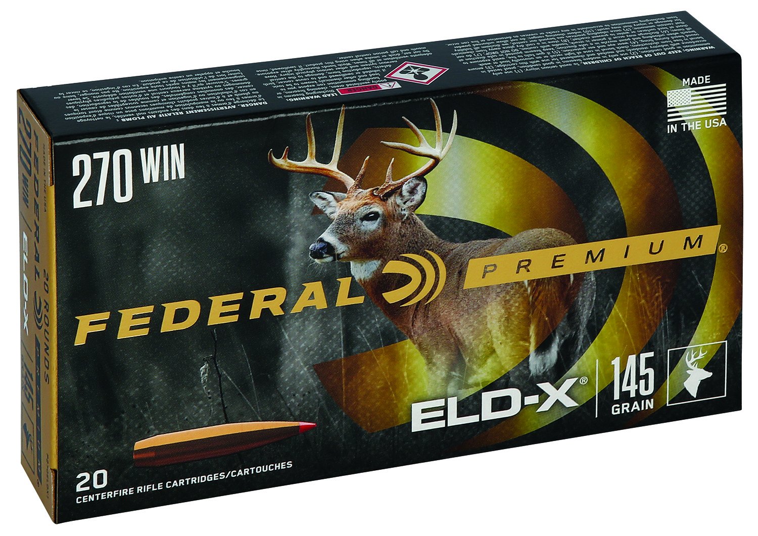 Federal Premium P270ELDX1 270 Winchester 145 Grain Polymer Tip 20 Rounds - Federal Premium Ammunition - 270 Win
