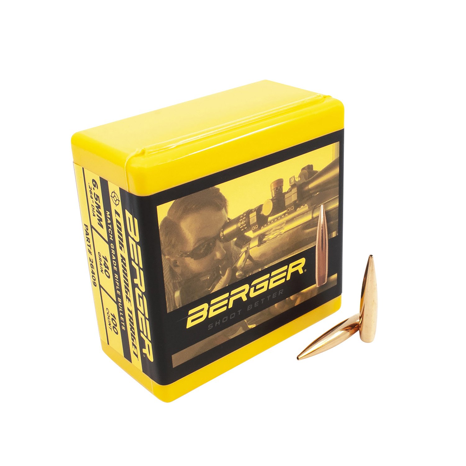 Berger 26409 6.5 Creedmoor 140gr Long Range Boat Tail Bullets 100/Box - Berger Bullets - 264 Caliber