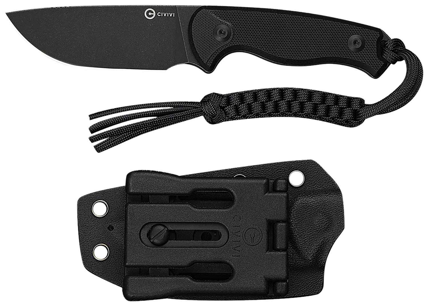 CIVIVI C230941 TimberBark 3.2" Fixed Blade Black G10 Stonewash Knife - CIVIVI