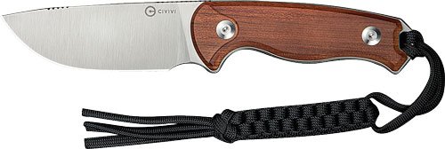 Civivi C230944 TimberBark 3.2" Fixed Knife Guibourtia Wood/Satin - CIVIVI