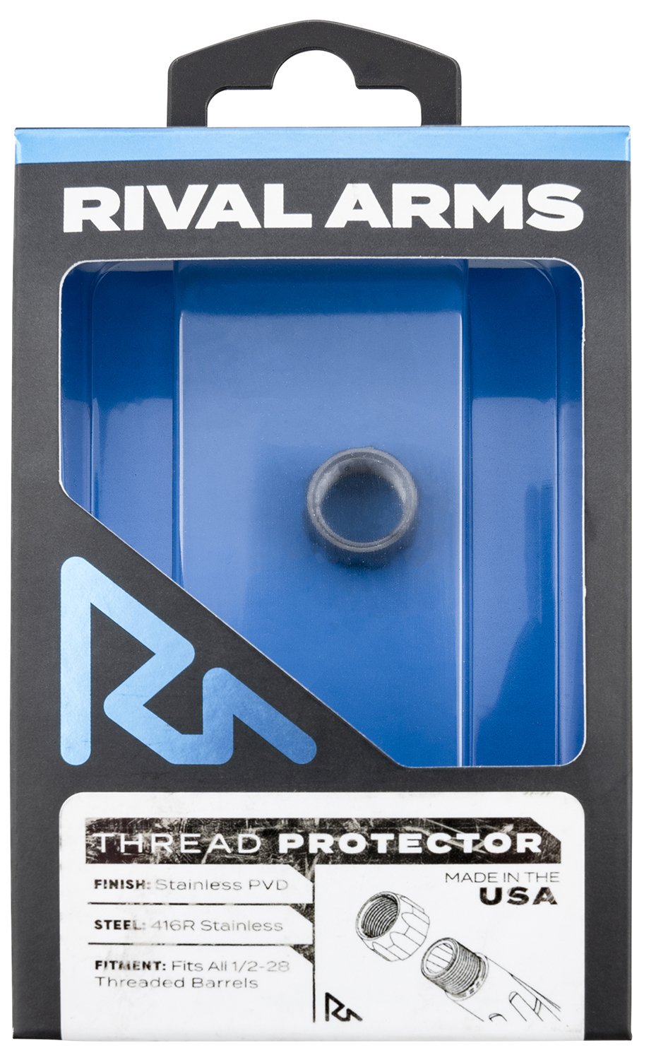 Buy Rival Arms RARA300001D 9mm Thread Protector 416R Stainless 1/2"-28 PVD online