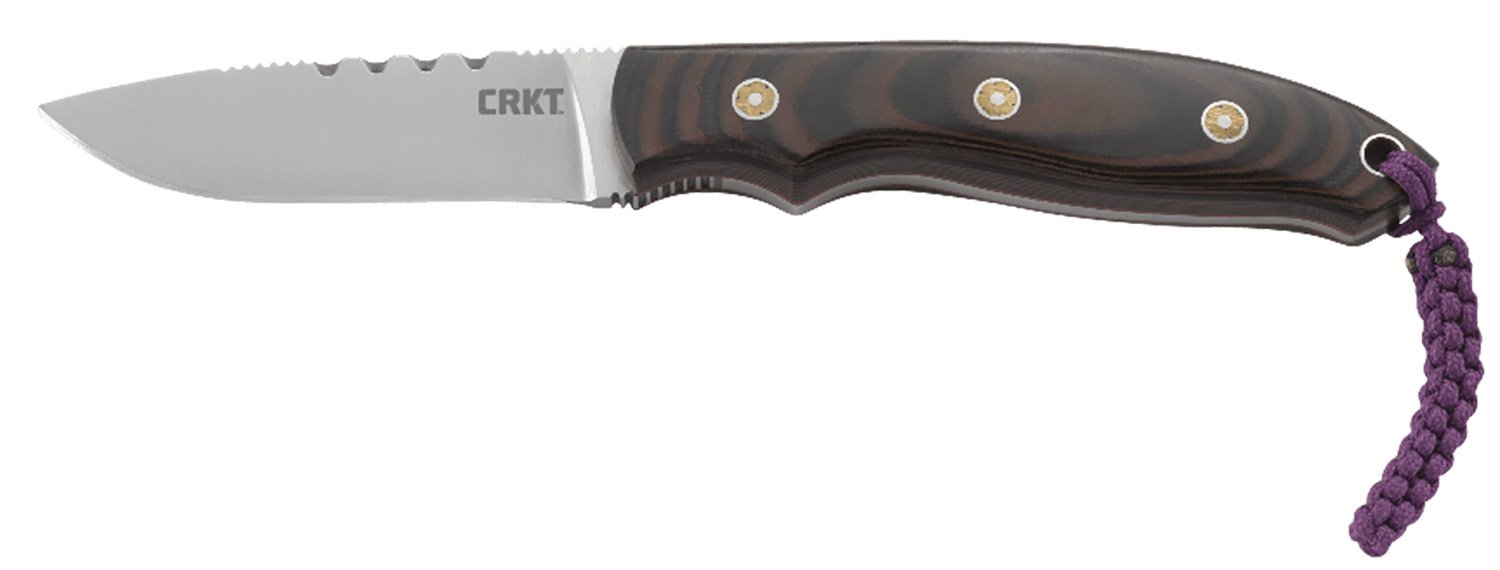 CRKT 2861 Hunt'N Fisch 2.99" Fixed Blade, G10 Handle, Leather Sheath - Columbia River Knife & Tool