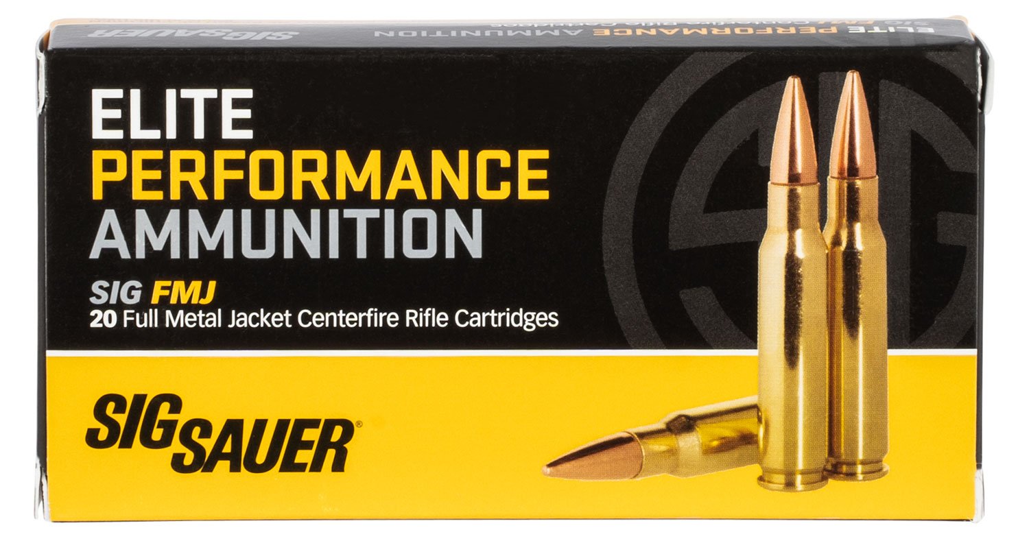 Sig Sauer E308B120 Elite Performance 308 Win 150 gr FMJ 2900 fps Ammo - Sig Sauer - 308 Winchester