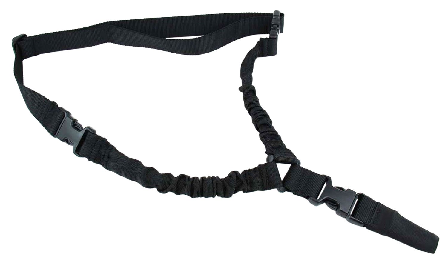 TacFire SL002B One Point Sling 30"-40" Adjustable Black Nylon Bungee - TacFire