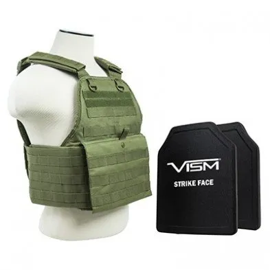 NcStar PLATE CARRIER VEST OD GREEN W/ 2 10X12 S...