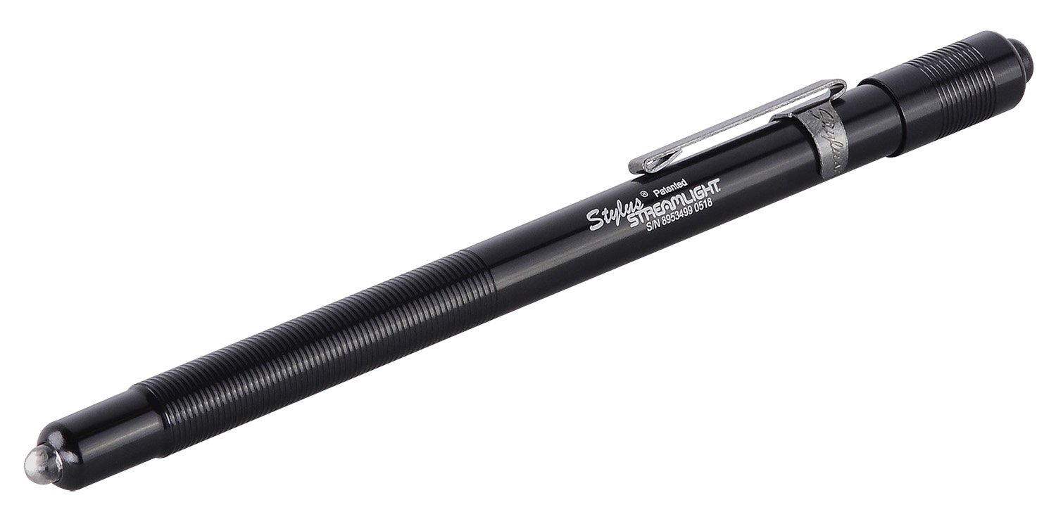 Streamlight 65006 Stylus PenLight Black Anodized Red LED 2 Lumens IPX4 - Streamlight - 2 LUMENS