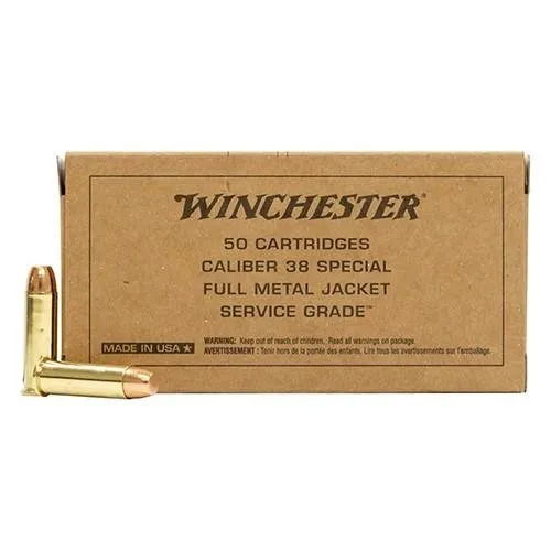 Winchester SG38W 38 Special 130 Grain FMJ 50 Rounds Box