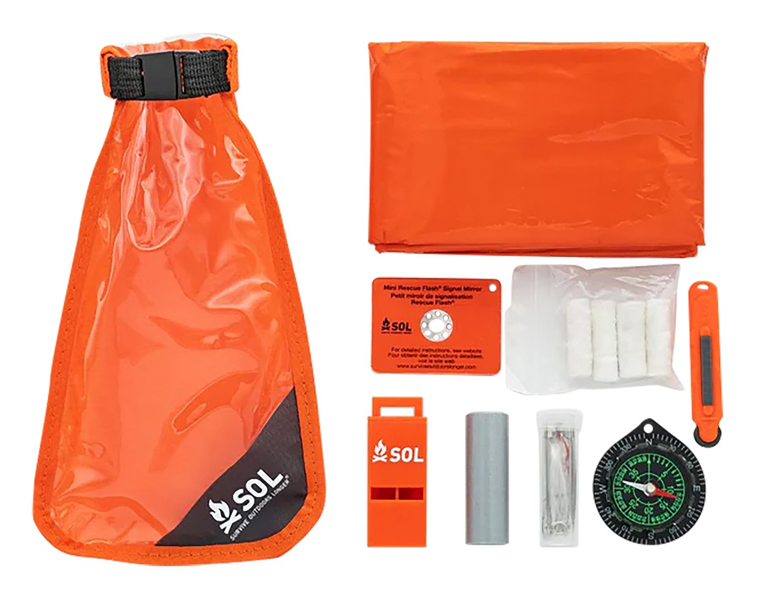 Buy Survive Outdoors Longer 01401727 Scout Survival Kit Waterproof Orange 5.4 oz online