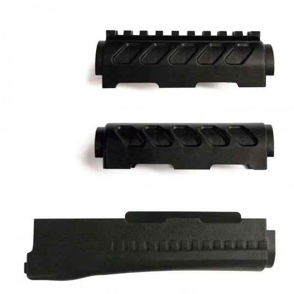 Pro Mag Archangel AA122 Forend Set Black AK-Series Polymer 3.75 in Rail - ProMag Industries