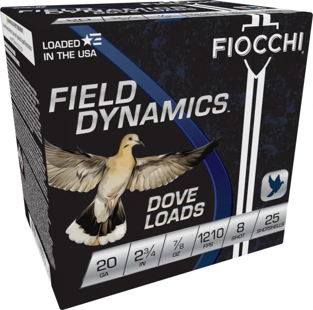 Buy Fiocchi 20GT8 Field Dynamics Dove & Quail 20ga 2.75" 7/8oz #8 25rds online
