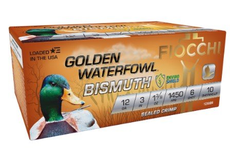 Fiocchi 123GB6 Golden Waterfowl Bismuth 12Ga 3" 1-3/8oz #6 Shot 10ct - Fiocchi - 12 Gauge