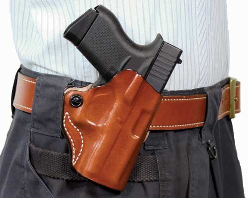 Buy DeSantis 019TA21Z0 Mini Scabbard RH OWB Leather Holster 1911 5" Tan online