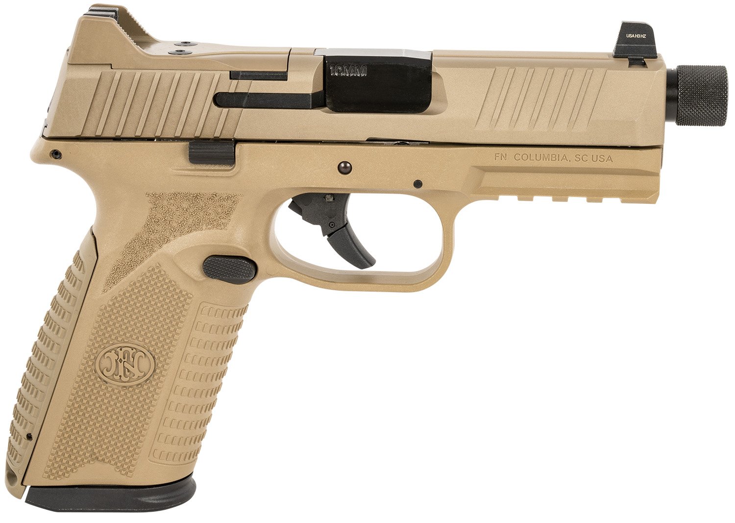 FN 510 Tactical 10mm Semi-Auto Pistol, FDE, 4.71" Barrel, Night Sights - FN America - 10mm