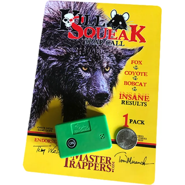 Tom Miranda MIR-SQUEAK Kill Squeak Trap Call, Predator Lure, 10-Day Use - Tom Miranda Outdoor Productions