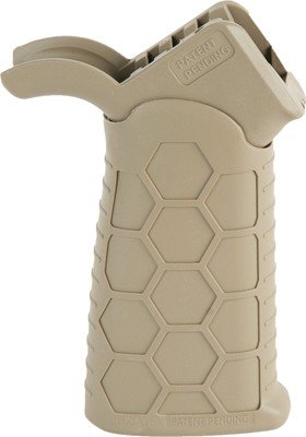 Hexmag HXATGFDE Flat Dark Earth Signature Pattern Grip Fits AR-15 - Hexmag