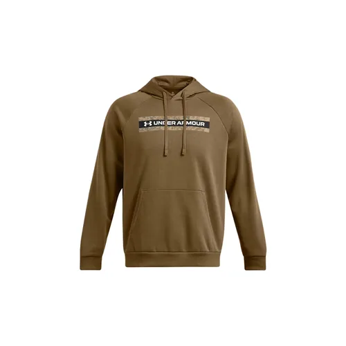 Under Armour Men's Rival Fleece Camo Chest-Stripe Hoodie