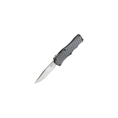 Hogue 34052 3.5In OTF Auto Clip Point Blade Aluminum Frame Grey - Hogue