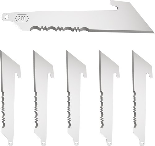 Buy Outdoor EDGE 3" UTILITY BLADES W/SERRATIONS BLACK BLADE 6-PK! online