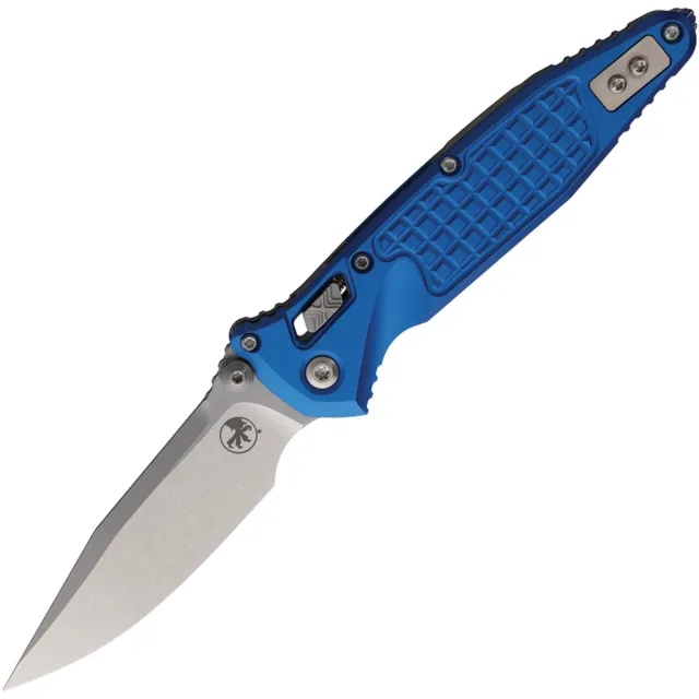 Microtech Socom Ram-Lok 4 In SE Stonewash Blue Aluminum Handle - MICROTECH for sale at Iron and Lace