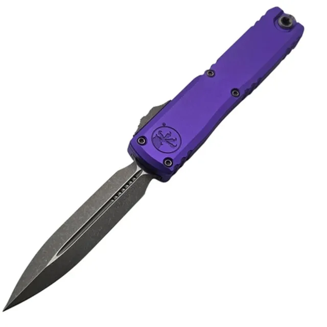 Microtech Ultratech G4 3.55 In D/E Apocalyptic Purple Aluminum Handle - MICROTECH