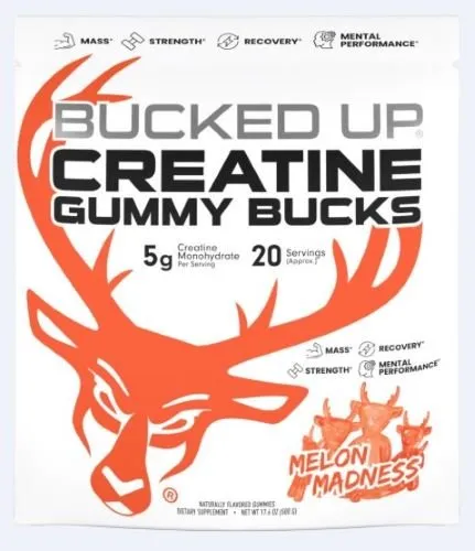 Bucked Up Creatine Gummies Melon Madness 24pc pack - Bucked Up