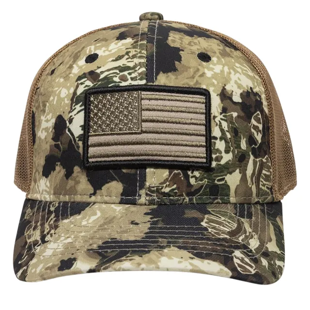 Buy Outdoor Cap Usa-170 Usa Flag Veil Whitetail Brown Adjustable Snapback online