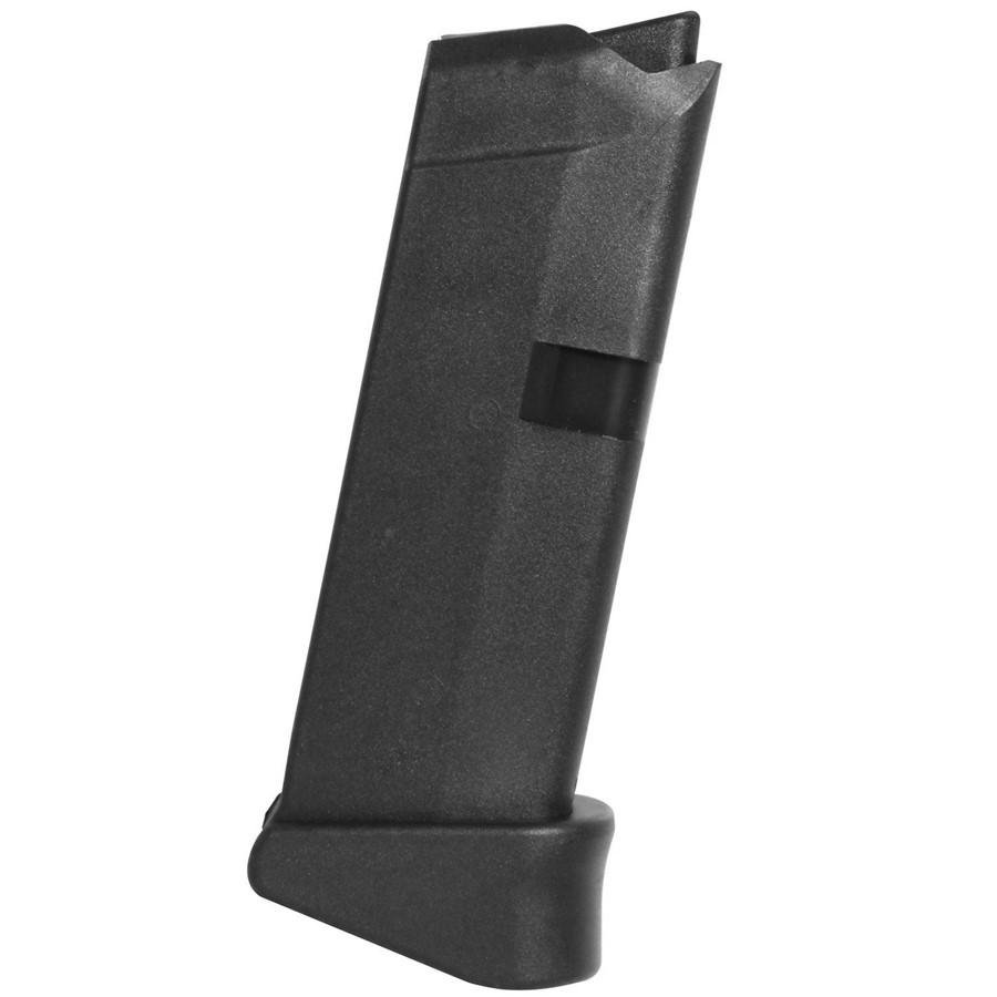 Glock Factory Model 43 Magazine 9mm Luger 6rd Black Extension - Glock - 9mm Luger