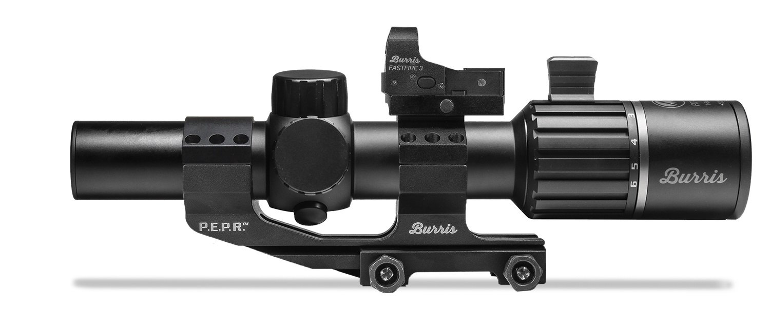 Burris RT-6 1-6x24mm Riflescope Combo with FastFire 3 Reflex Red Dot Sight 3 MOA P.E.P.R. Mount - Matte Black - Burris Optics - 24MM
