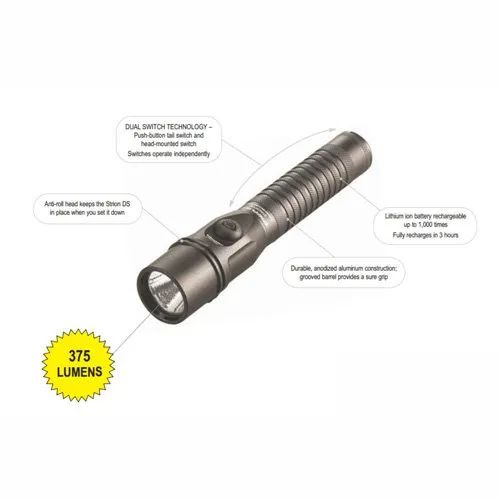 Streamlight 74621 Strion DS HL Flashlight 700 Lumens, AC/DC Charger, Black - Streamlight for sale at Smoke Wagon Firearms