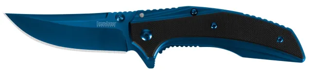 Kershaw 8320 Outright Knife Blue Scales CF Inlays - Kershaw