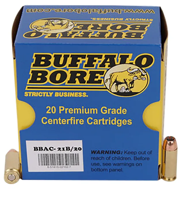 Buffalo Bore 21B20 10mm Auto 180gr JHP Ammo 20 Rounds
