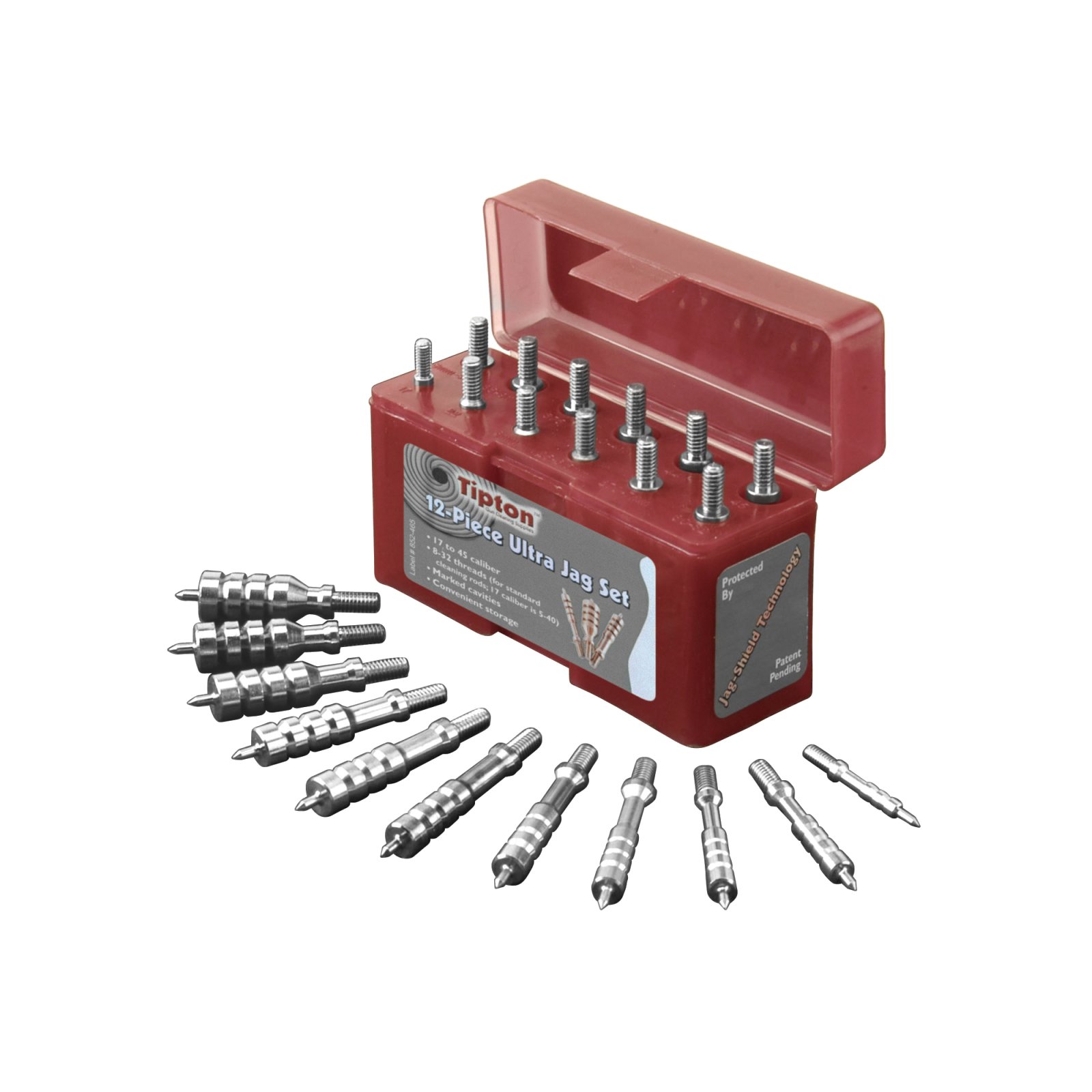 Tipton Jag 8-32 Thread Fits .17 Caliber - 45 ACP 12 Piece Set 500-012 - Tipton - .17 - .45