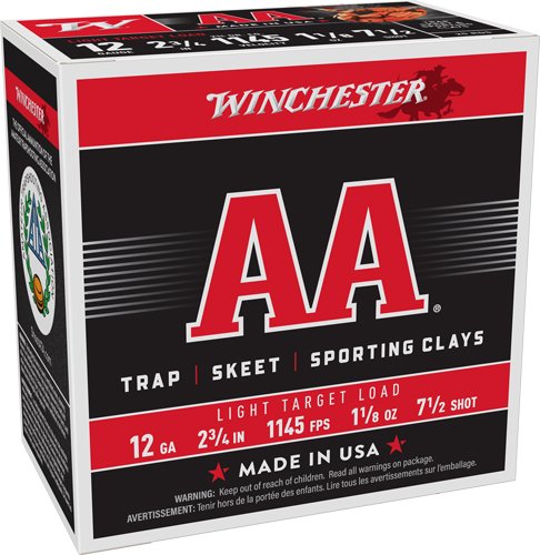 Winchester AA 12GA 1-1/8OX 7.5 1145FPS Shotgun Ammo - Winchester - 12 Gauge
