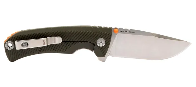 Buy SOG Tellus FLK SOG14060143 3.65 In Stonewashed 440C Olive GRN Handle online