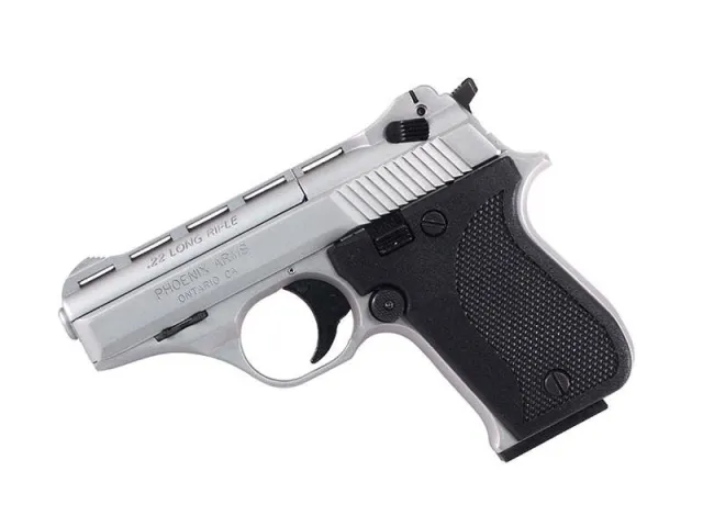 Phoenix Arms HP2ANB: Nickel 22 LR Double 10 Round, 3" Barrel Pistol
