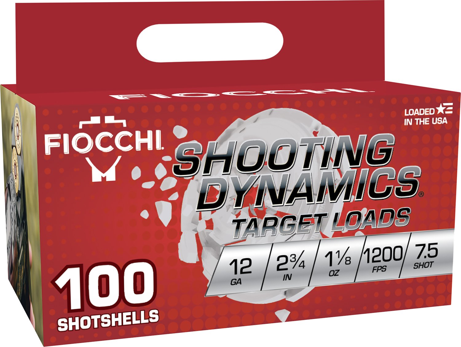 Fiocchi 12SDB187 Shooting Dynamics 12Gauge 2.75" 1 1/8oz 7.5Shot 100 Per Box/2 Case - Fiocchi - 12 Gauge