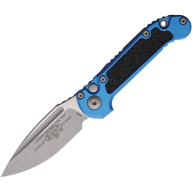 Microtech LUDT G3 3.5 In SE Standard Apocalyptic Blue Aluminum Handle - MICROTECH