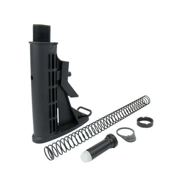Mil-Spec 6 Position Buffer Tube Kit with M4 Stock, 3.4 oz Buffer, Carbine - TacFire