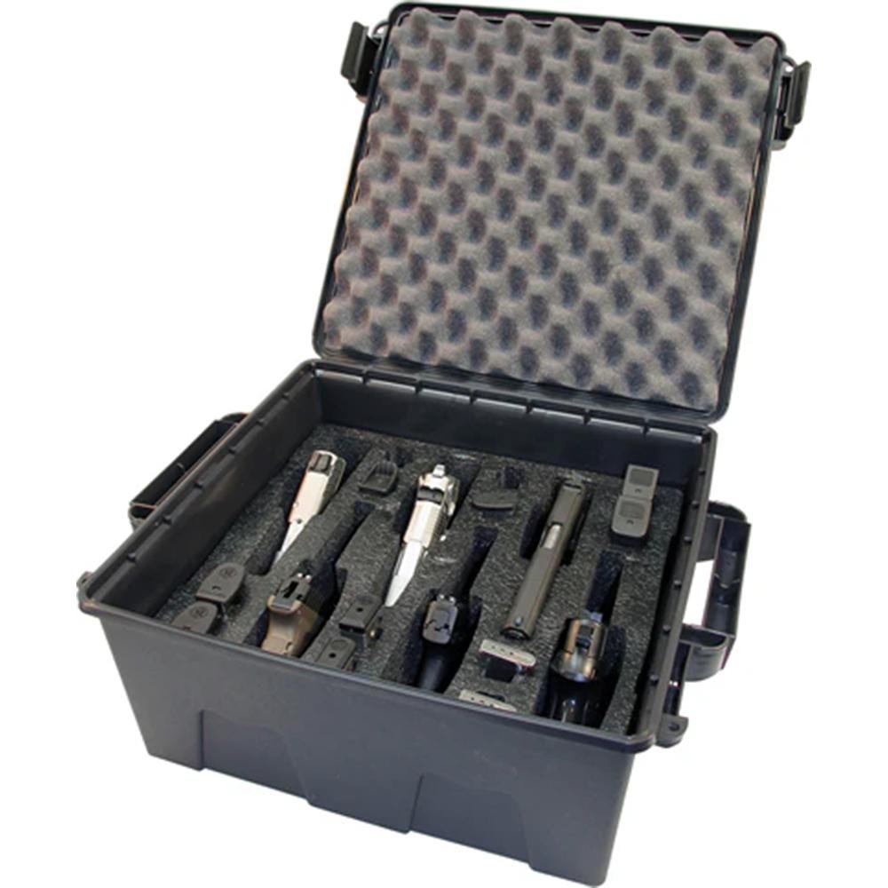 MTM TPC6 Tactical Pistol Case Dark Earth, Holds 6 Handguns, Water-Resistant - MTM Case-Gard