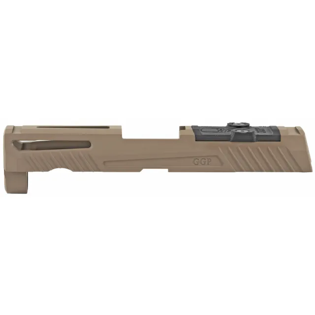 Grey Ghost GGP-320 Compact V1 Slide, Optic Cut, 17-4 SS, FDE Cerakote - Grey Ghost Gear for sale at Bang-Bang Tactical
